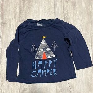 Happy Camper Kids Shirt - Navy Blue